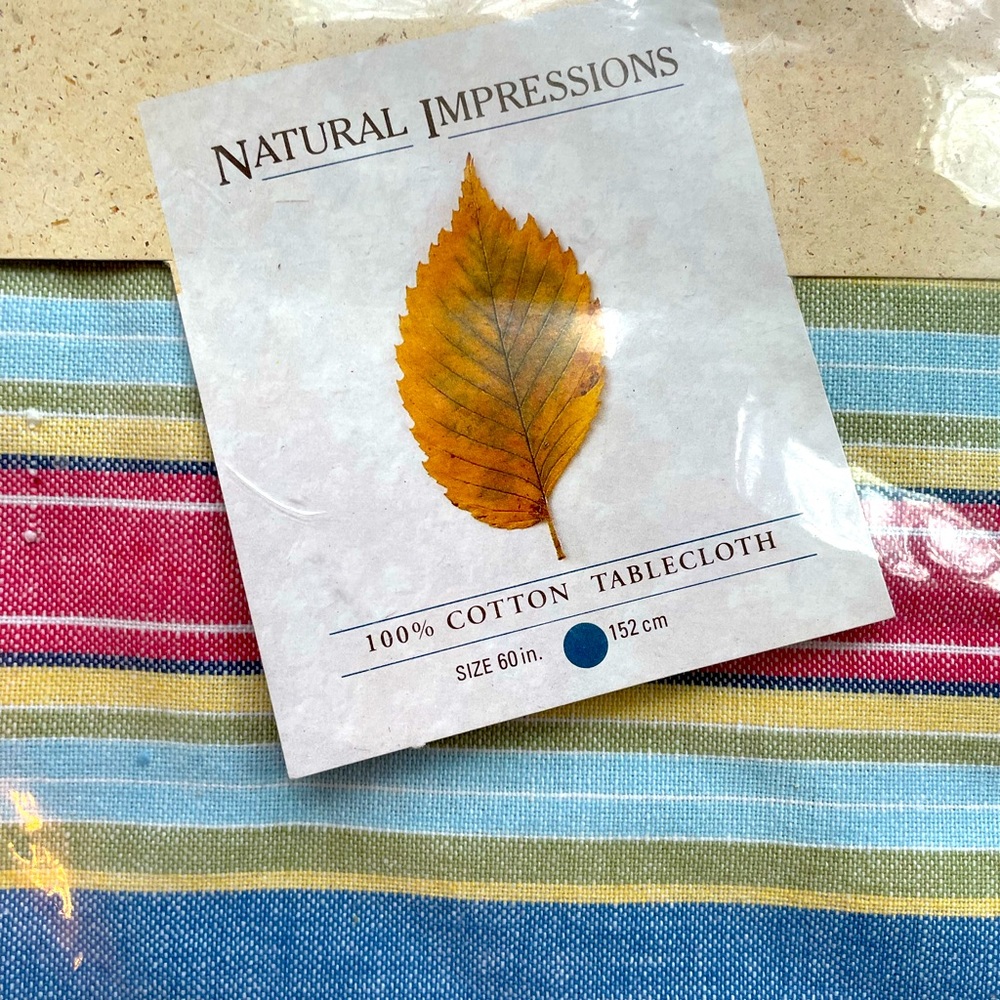 Natural Impressions 60” Round Table Cloth